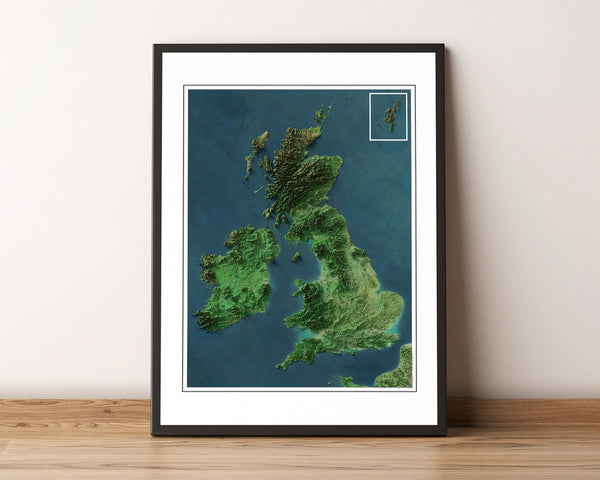 British Isles Imagery Shaded Relief