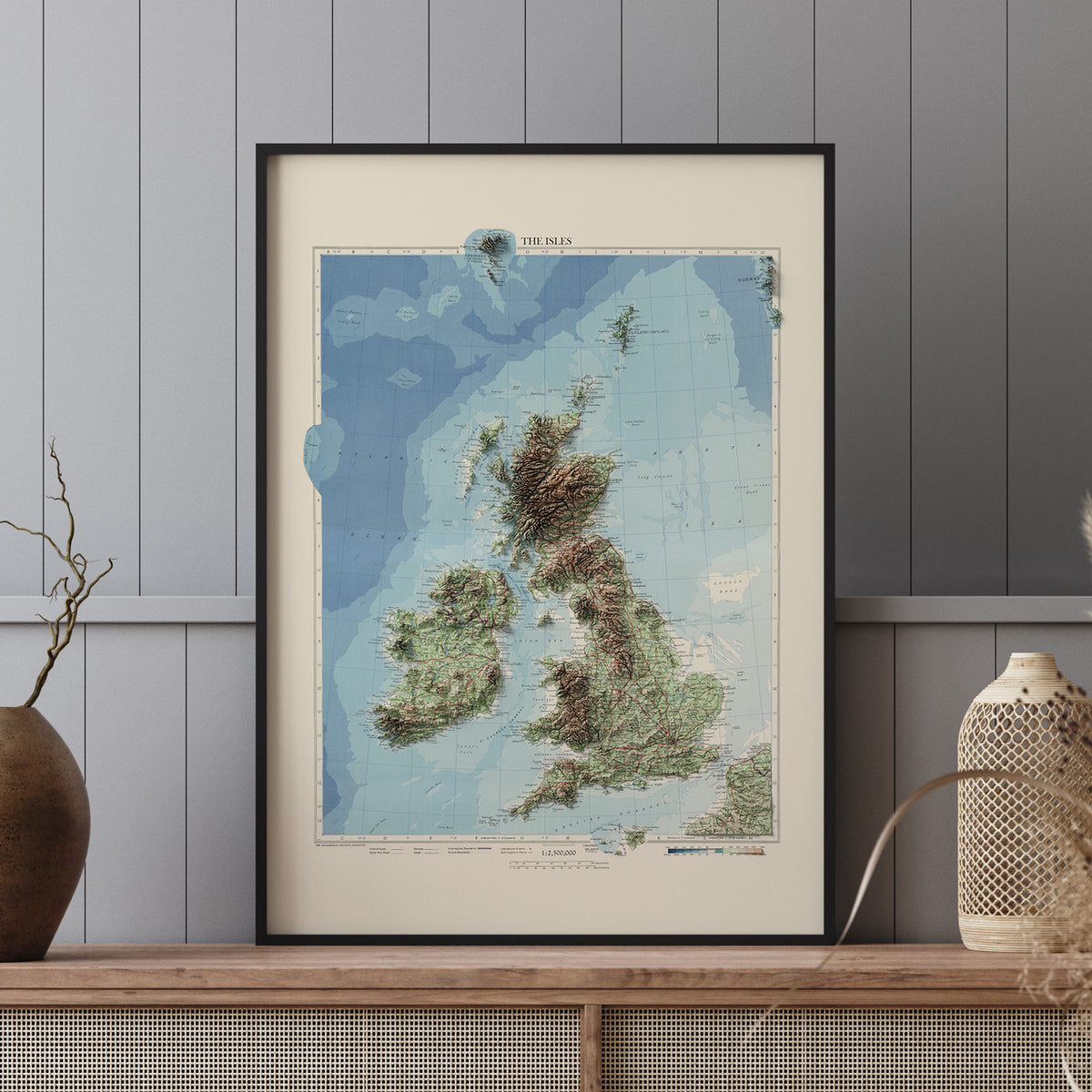 The Isles Topographic Map c. 1955 – Visual Wall Maps Studio