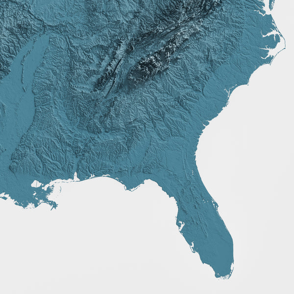 U.S.A. Shaded Relief