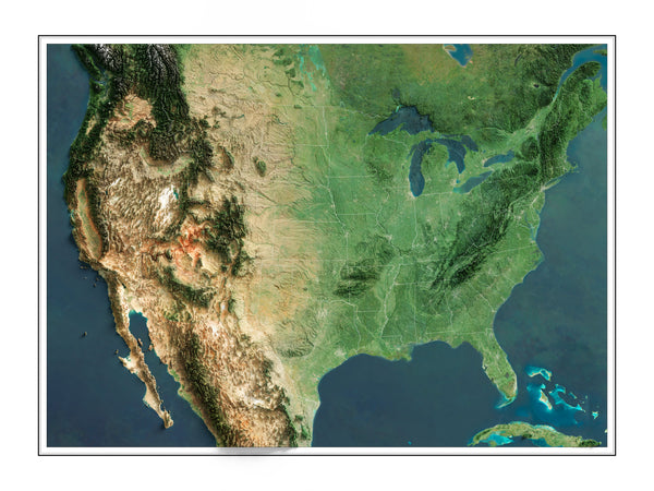 USA (Contiguous) Imagery Shaded Relief