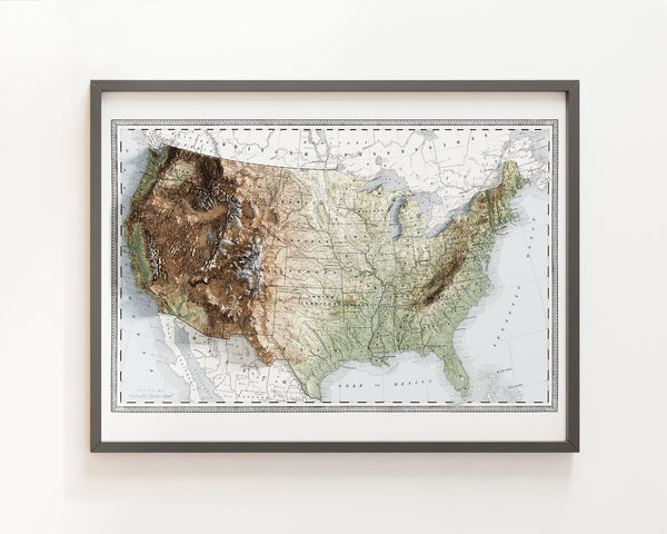 USA Vintage Topographic Map (c.1889)