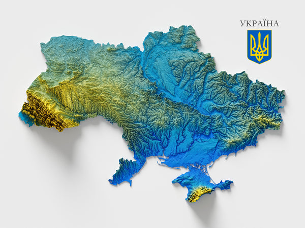 Ukraine Shaded Relief