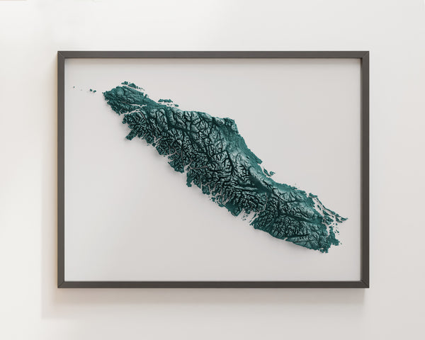 Vancouver Island Shaded Relief (5 Variations)