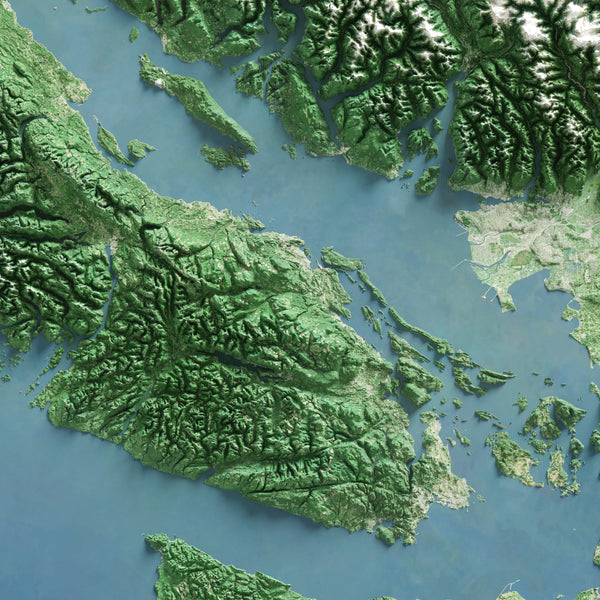 Vancouver Island Imagery Shaded Relief