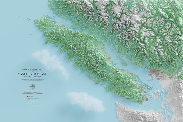 Vancouver Island Topographic Map