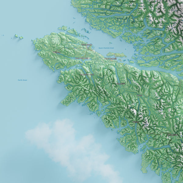 Vancouver Island Topographic Map