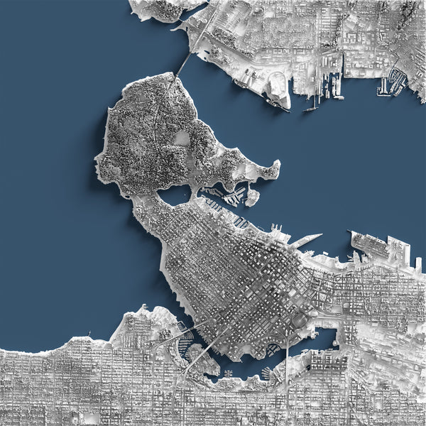 Vancouver Detailed Shaded Relief