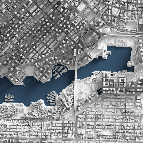 Vancouver Detailed Shaded Relief