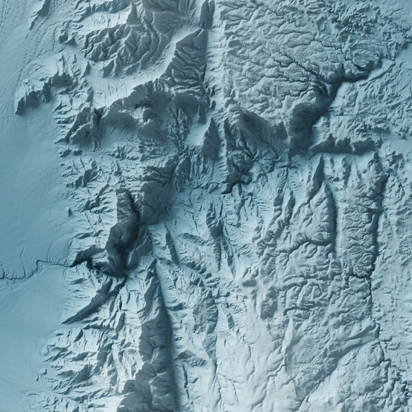 Virgin River, Arizona Minimalist Shaded Relief
