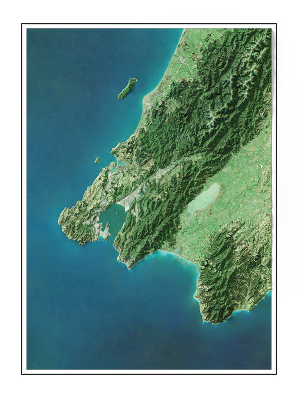 Wellington, New Zealand Imagery Shaded Relief