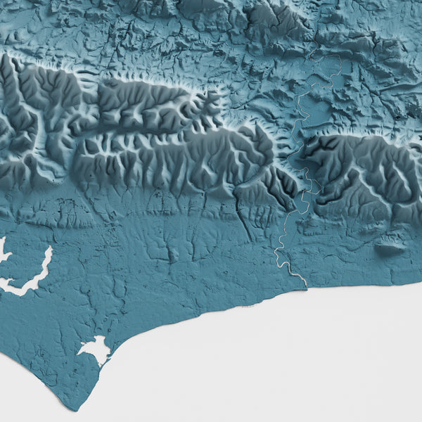 West Sussex County Shaded Relief