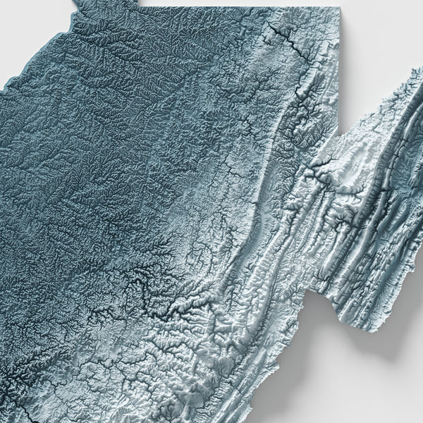 West Virginia Shaded Relief
