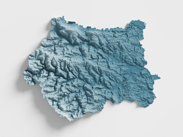 West Yorkshire County Shaded Relief