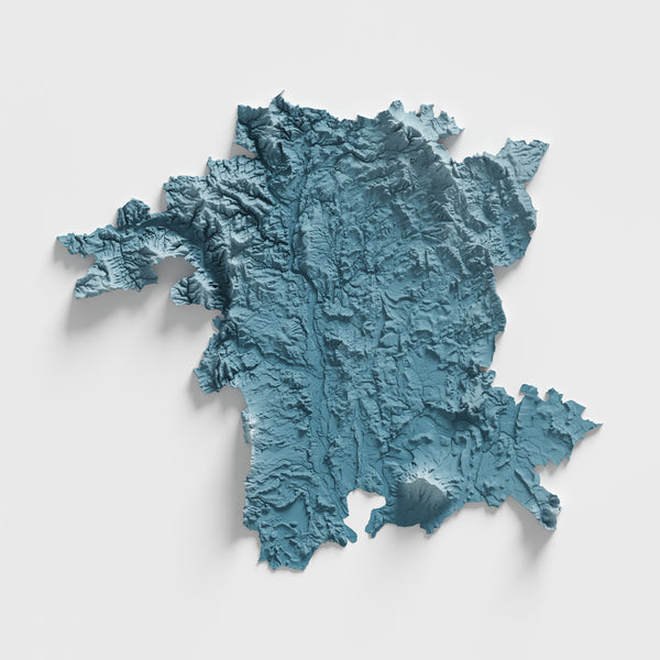 Worcestershire County Shaded Relief