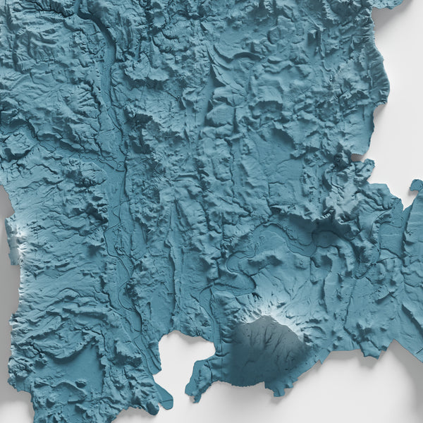 Worcestershire County Shaded Relief