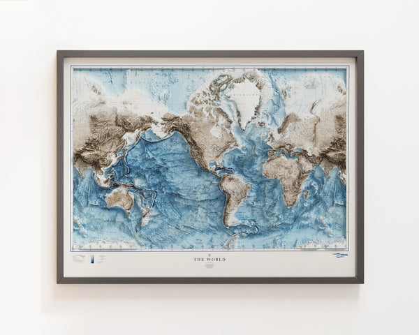Vintage World Topographic Map (c.1961)