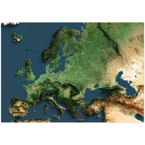 Europe Imagery Shaded Relief